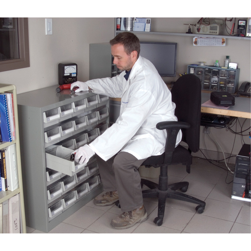 Casier robuste pour pi&egrave;ces KPC-HD, Acier galvanis&eacute;, 30 tiroirs, 34-3/5" x 15-7/10" x 34-3/5", Gris Groupe Belzile Dickner