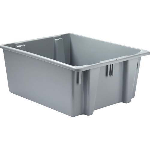 Stack & Nest Palletote Box, 10" x 19.5" x 23.5", Grey Groupe Belzile Dickner