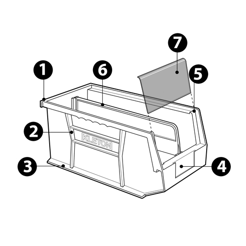 Bac empilable & &agrave; suspendre, 5-1/2" la, 5" h x 10-7/8" p, Jaune Groupe Belzile Dickner