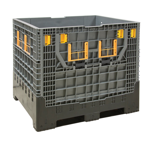 Contenant de vrac pliable, 47,2" lo x 39,4" la x 39,4" h, Gris Groupe Belzile Dickner
