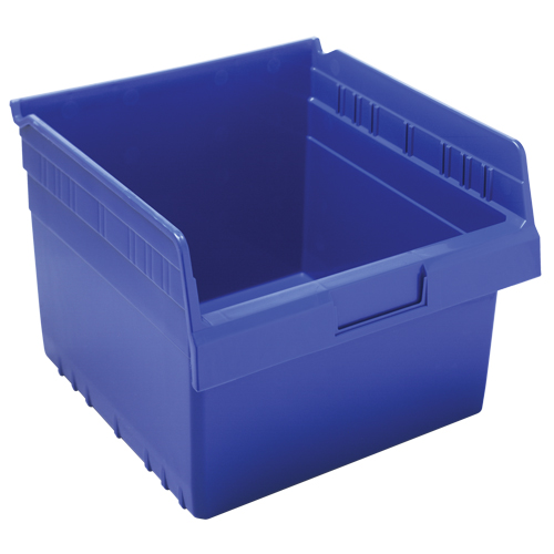 Store-Max Shelf Bins, 11-1/8" W x 8" H x 11-5/8" D, Blue, 44 lbs. Capacity Groupe Belzile Dickner