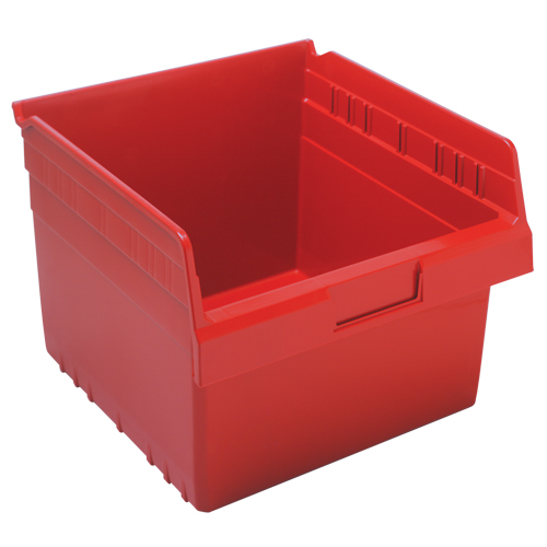 Store-Max Shelf Bins, 11-1/8" W x 8" H x 11-5/8" D, Red, 44 lbs. Capacity Groupe Belzile Dickner