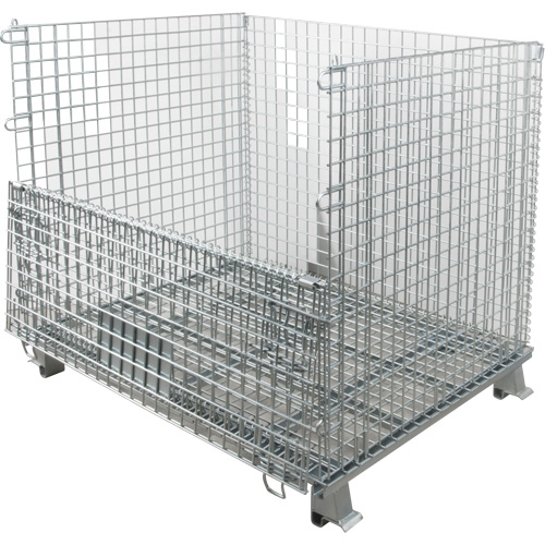 Conteneur repliable en m&eacute;tal grillag&eacute;, 40" la x 32" p x 34" h, Capacit&eacute; de 4000 lb Groupe Belzile Dickner
