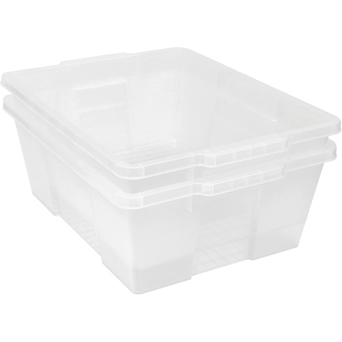 Plastic Latch Container, 15.875" W x 21" D x 7.75" H, Black Groupe Belzile Dickner