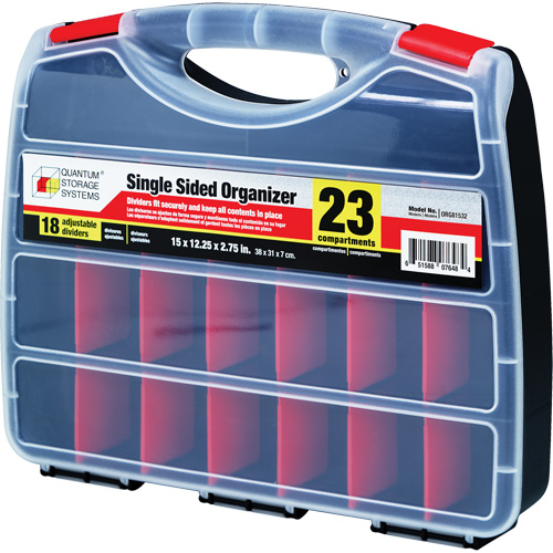 Plastic Compartment Box, 12-1/4" W x 15" D x 2-3/4" H, 23 Compartments Groupe Belzile Dickner