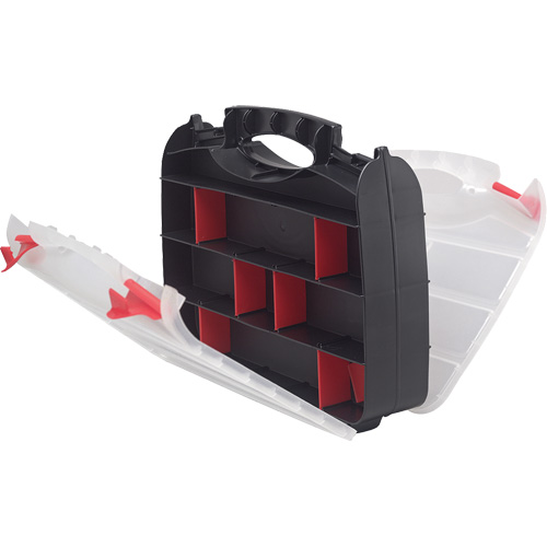 Plastic Compartment Box, 10.25" W x 12.25" D x 3" H, 32 Compartments Groupe Belzile Dickner