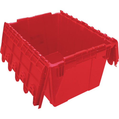 Contenant de distribution en plastique avec dessus basculant, 21,65" x 15,5" x 12,5", Rouge Groupe Belzile Dickner