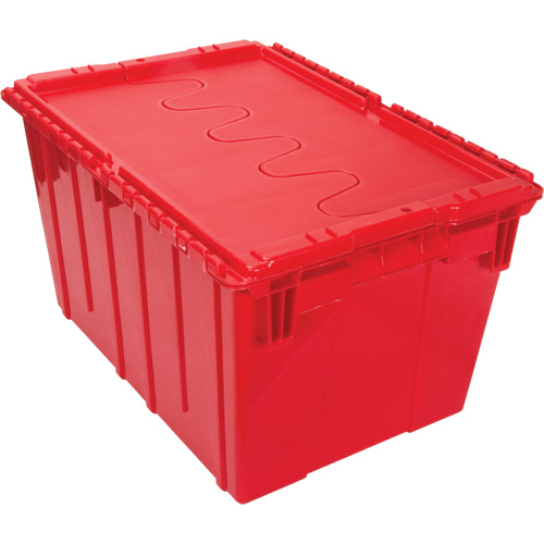 Contenant de distribution en plastique avec dessus basculant, 21,65" x 15,5" x 12,5", Rouge Groupe Belzile Dickner