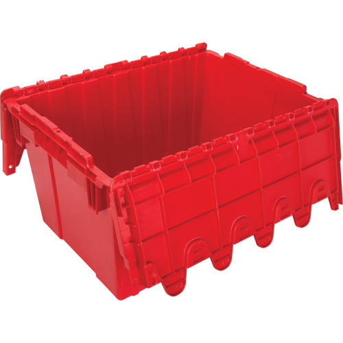 Contenant de distribution en plastique avec dessus basculant, 21,65" x 15,5" x 12,5", Rouge Groupe Belzile Dickner