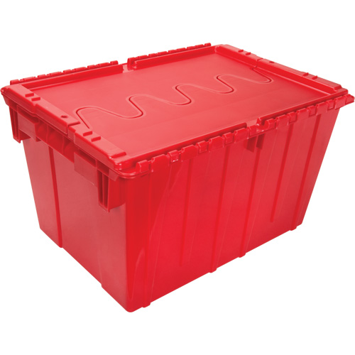 Contenant de distribution en plastique avec dessus basculant, 21,65" x 15,5" x 12,5", Rouge Groupe Belzile Dickner