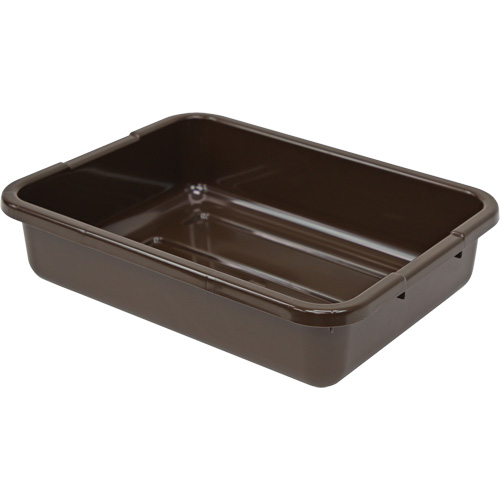 All-Purpose Ribbed-Bottom Storage Tub, 5" H x 15" D x 21" L, Plastic, Brown Groupe Belzile Dickner