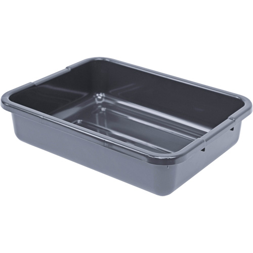 All-Purpose Ribbed-Bottom Storage Tub, 5" H x 15" D x 21" L, Plastic, Grey Groupe Belzile Dickner