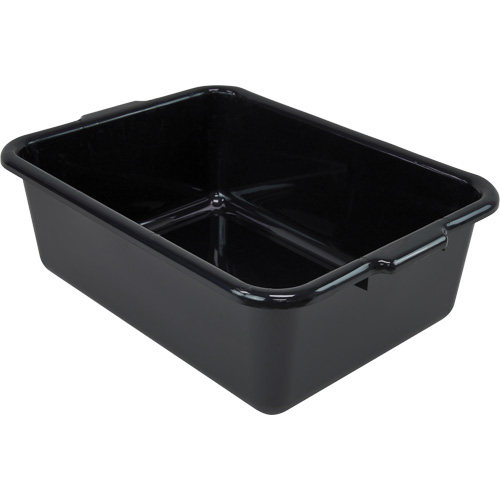All-Purpose Flat-Bottom Storage Tub, 7" H x 15" D x 21" L, Plastic, Black Groupe Belzile Dickner