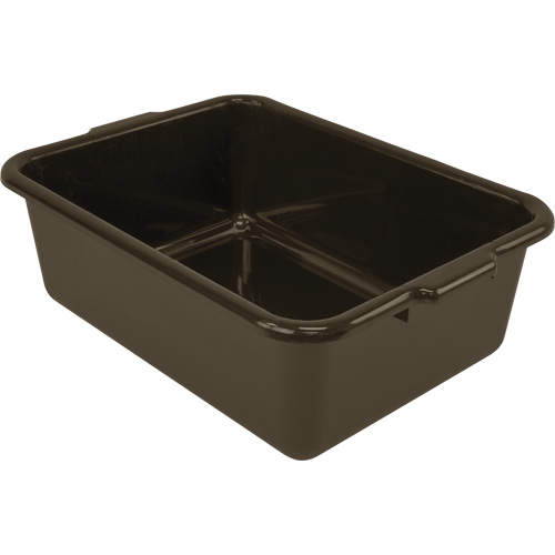 All-Purpose Flat-Bottom Storage Tub, 7" H x 15" D x 21" L, Plastic, Brown Groupe Belzile Dickner