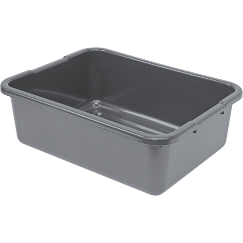 All-Purpose Ribbed-Bottom Storage Tub, 7" H x 15" D x 21" L, Plastic, Grey Groupe Belzile Dickner