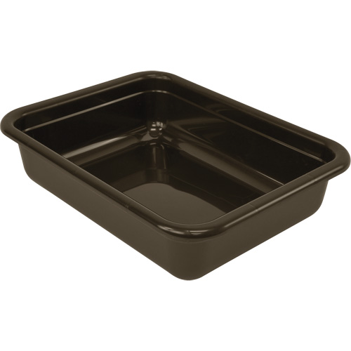 All-Purpose Flat-Bottom Storage Tub, 5" H x 17" D x 22" L, Plastic, Brown Groupe Belzile Dickner