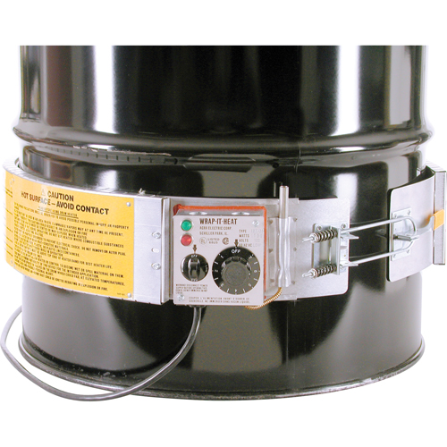 Chauffe-barils &agrave; thermostat, Barils en acier, 55 gal. US (45 gal. imp.), 60°F - 250°F, 120 V Groupe Belzile Dickner