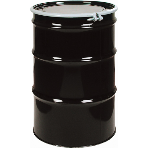 Barils en acier, 55 gal. US (45 gal. imp.), Non doubl&eacute;, Noir, Dessus ouvert, 1A2/Y1.4/140, Calibre 20 Groupe Belzile Dickner