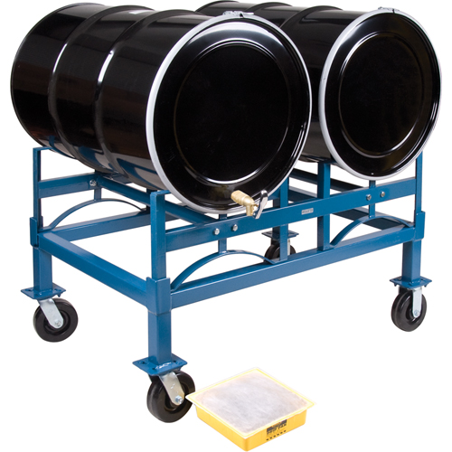 Drum Stacking Rack, 2 Drums, 1600 lbs. Capacity, 45-1/2" W x 30" D x 12-1/2" H Groupe Belzile Dickner