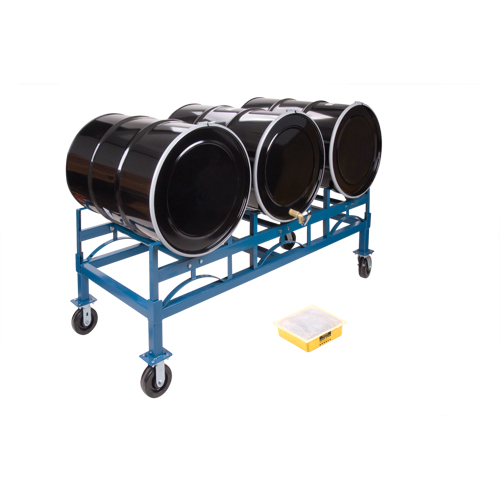 Drum Stacking Rack, 3 Drums, 2400 lbs. Capacity, 71-1/2" W x 30" D x 12-1/2" H Groupe Belzile Dickner