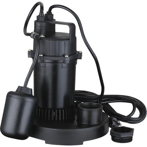Pompe de puisard submersible thermoplastique, 2560 gal./h, 115 V, 4,6 A, 1/3 CV Groupe Belzile Dickner