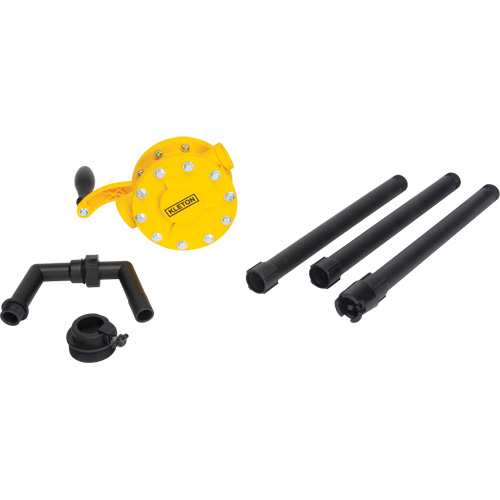 Rotary Type Drum Pump, Polypropylene, Fits 15 - 55 US Gal., 8 oz./Stroke Groupe Belzile Dickner
