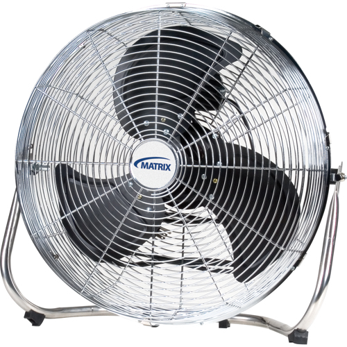High-Velocity Floor Fan, Commercial, 3 Speed, 18" Diameter Groupe Belzile Dickner