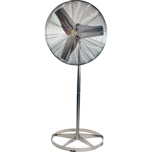 Stainless Steel Food Service Washdown Air Circulating Fans, Industrial, 1 Speed, 24" Diameter Groupe Belzile Dickner