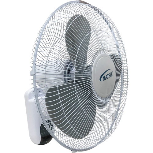 Wall Mount Oscillating Fan, Commercial, 3 Speed, 16" Diameter Groupe Belzile Dickner