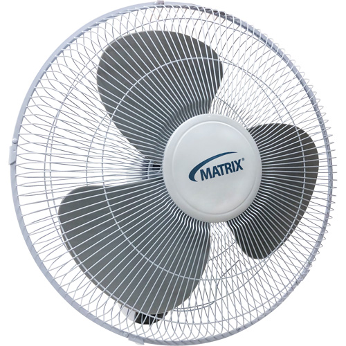 Wall Mount Oscillating Fan, Commercial, 3 Speed, 16" Diameter Groupe Belzile Dickner