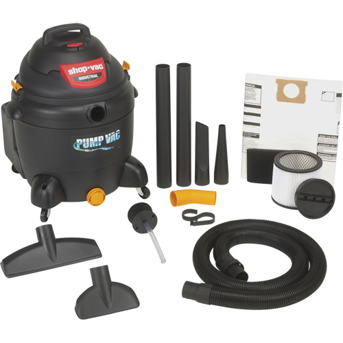Aspirateur pour atelier avec pompe int&eacute;gr&eacute;e, Secs-humides, 6 CV, 18 gal. US (68,1 litres) Groupe Belzile Dickner