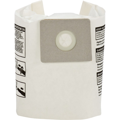Sacs filtrants pour d&eacute;bris secs jetables de type A, 1 - 1,5 gal. US Groupe Belzile Dickner