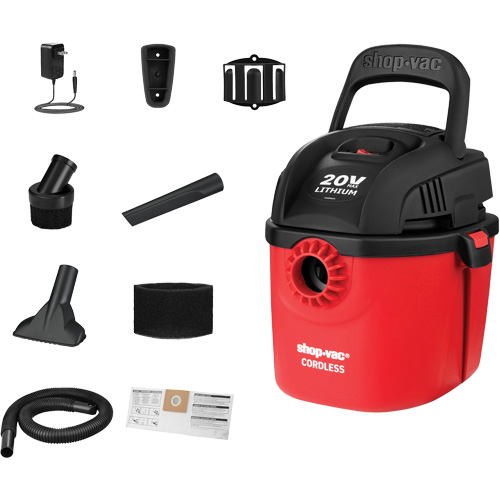 Cordless Wet/Dry Vacuum, 20 V, 1 gal. Capacity Groupe Belzile Dickner