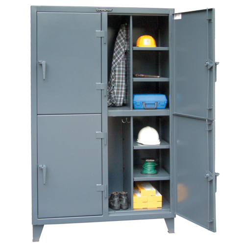 Heavy-Duty Locker, Steel, 8 Shelves, 72" H x 50" W x 24" D, Grey Groupe Belzile Dickner
