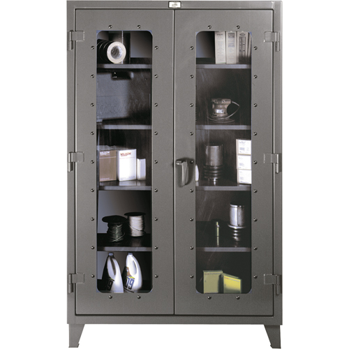 Clearview Cabinets, Steel, 4 Shelves, 72" H x 48" W x 24" D Groupe Belzile Dickner