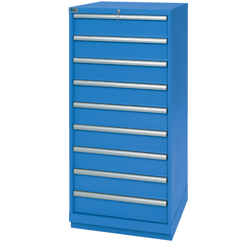 Armoires de rangement avec tiroirs, 9 tiroirs, 28-1/4" la x 28-1/2" p x 59-1/2" h, Bleu brillant Groupe Belzile Dickner