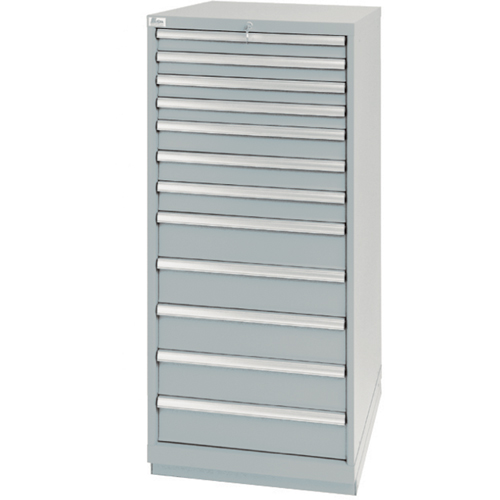 Armoires de rangement avec tiroirs, 12 tiroirs, 28-1/4" la x 28-1/2" p x 59-1/2" h, Gris Groupe Belzile Dickner