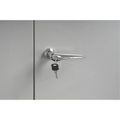 Cabinet Style Shop Desk, 34-1/2" W x 30" D x 53" H, Grey Groupe Belzile Dickner