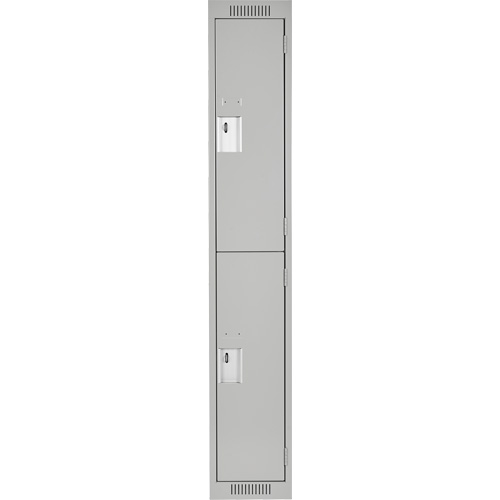 Clean Line Lockers, 2 -tier, 12" x 18" x 72", Steel, Grey, Rivet (Assembled) Groupe Belzile Dickner