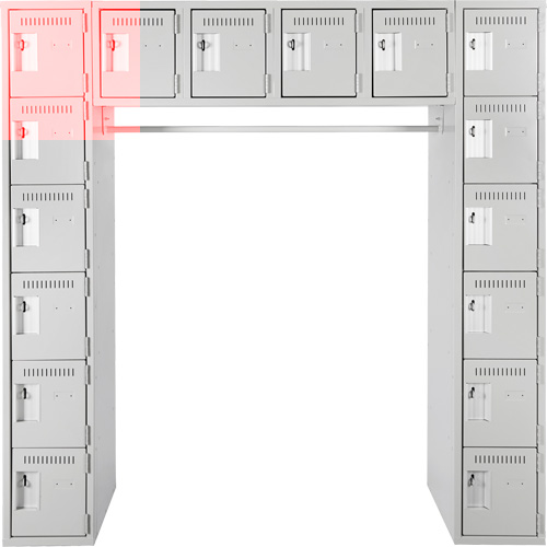 Assembled Archettes Clean Line Economy Lockers, 16 -tier, Bank of 3, 18" x 72" x 12", Steel Groupe Belzile Dickner