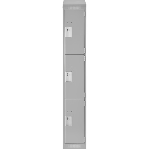 Casiers Clean Line, 3 niveaux, 12" x 18" x 78", Acier, Gris, Rivet (assembl&eacute;) Groupe Belzile Dickner