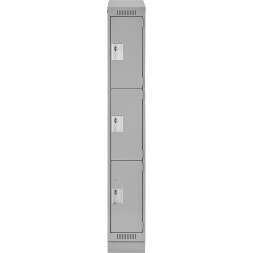 Casiers Clean Line, 3 niveaux, 12" x 18" x 82", Acier, Gris, Rivet (assembl&eacute;) Groupe Belzile Dickner