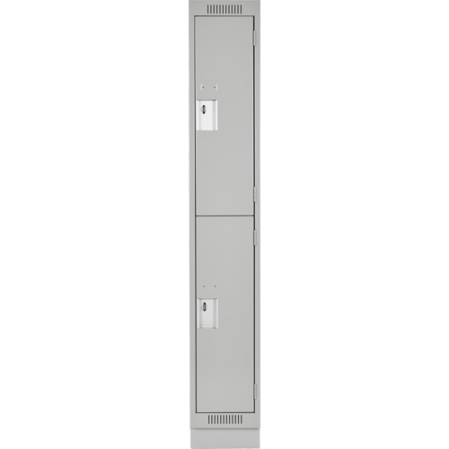 Casiers Clean Line, 2 niveaux, 12" x 18" x 76", Acier, Gris, Rivet (assembl&eacute;) Groupe Belzile Dickner