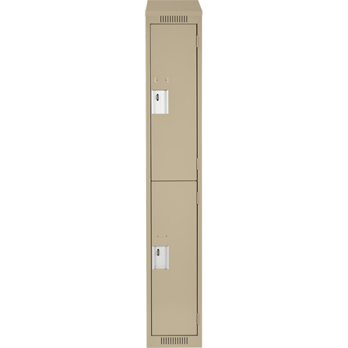 Casiers Clean Line, 2 niveaux, 12" x 18" x 78", Acier, Beige, Rivet (assembl&eacute;) Groupe Belzile Dickner