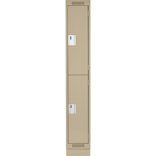Casiers Clean Line, 2 niveaux, 12" x 18" x 76", Acier, Beige, Rivet (assembl&eacute;) Groupe Belzile Dickner