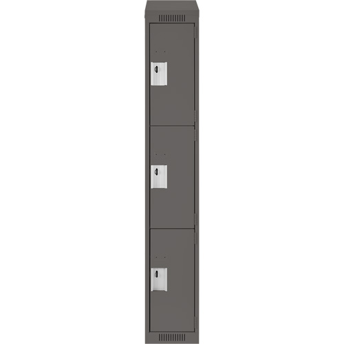 Casiers Clean Line, 3 niveaux, 12" x 18" x 78", Acier, Charbon, Rivet (assembl&eacute;) Groupe Belzile Dickner