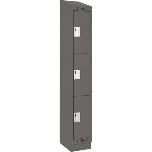 Casiers Clean Line, 3 niveaux, 12" x 18" x 82", Acier, Charbon, Rivet (assembl&eacute;) Groupe Belzile Dickner