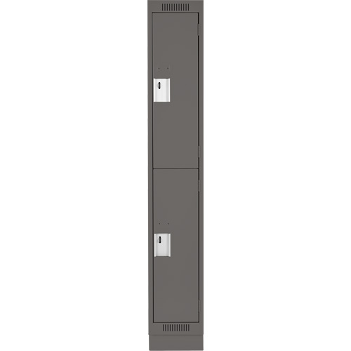 Casiers Clean Line, 2 niveaux, 12" x 18" x 76", Acier, Charbon, Rivet (assembl&eacute;) Groupe Belzile Dickner