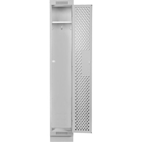 Casiers Clean Line, 12" x 15" x 76", Acier, Gris, Rivet (assembl&eacute;), Perfor&eacute; Groupe Belzile Dickner