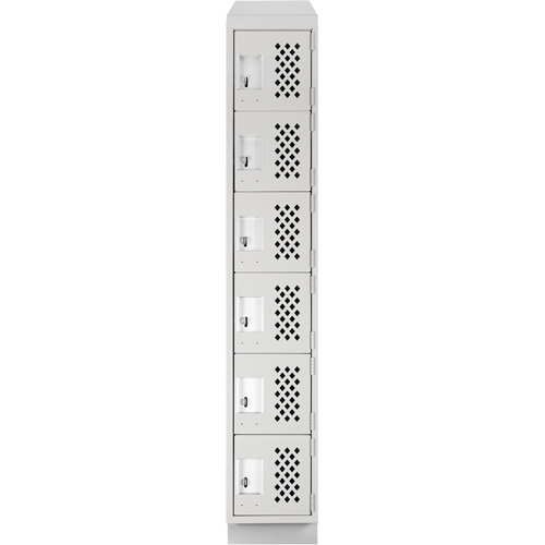 Petit casier perfor&eacute; Clean-Line, 6 niveaux, 12" x 72" x 12", Acier Groupe Belzile Dickner